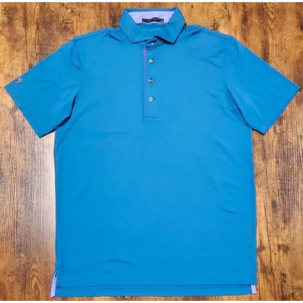 Greyson Polo Shirt Men's Size Medium Green Teal Performance Golf
